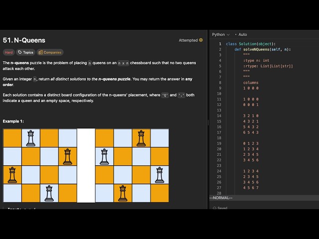 Live coding: n queens from scratch #leetcode #leetcodehard