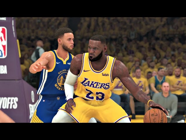 NBA 2K20 Gameplay - Golden State Warriors vs Los Angeles Lakers – Playoffs (12 Min Quarters) PS4