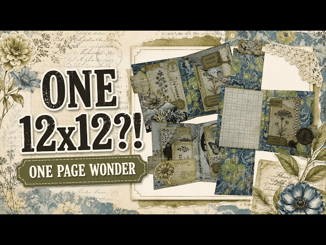 One Page Wonder Tutorial #109 | ONE 12x12 Sheet Makes This?! | Mini Album with all the Extras!