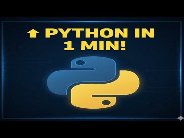Python in 60 Seconds 🚀 | Learn Python Basics for Beginners