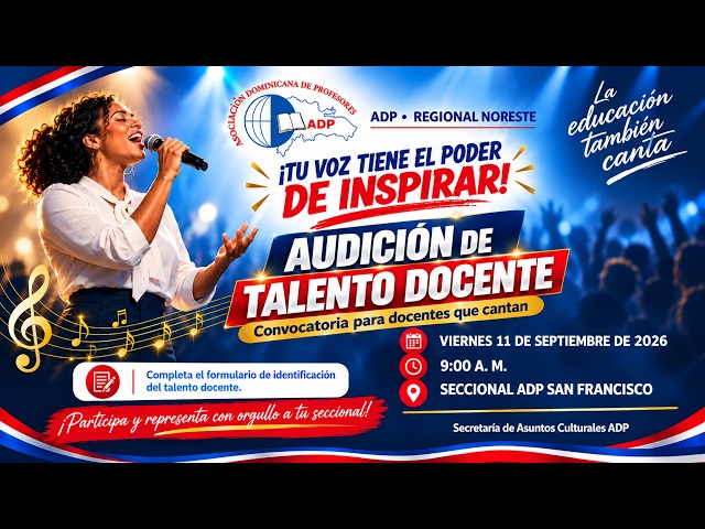 AUDICIÓN DEL TALENTO DOCENTE  ¡TU VOZ TIENE EL PODER DE INSPIRAR!  - REGIÓN NORESTE