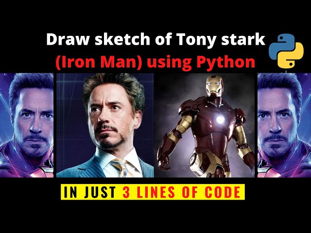 draw tony stark using python | Tony stark | Iron Man | how to draw iron man using python | Python