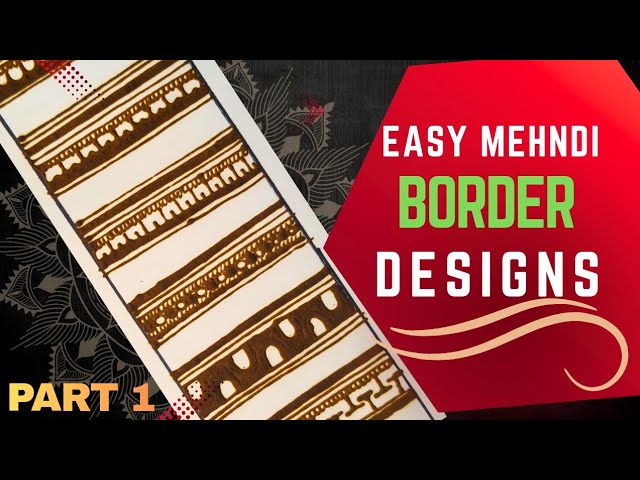 Easy Belt/Border mehendi designs Part 1| Latest grid/box design #mehndi #beltdesign #border #viral 