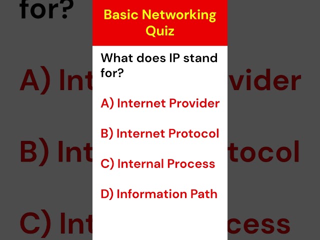 Basic Networking Quiz. #shorts