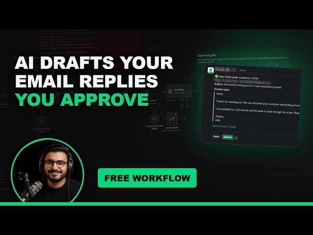 This AI drafts your email replies in your voice, you approve (free n8n workflow)