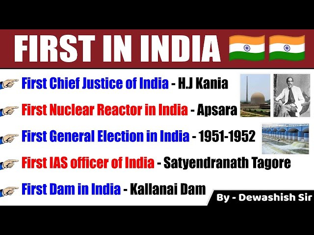 First In India | Important Static Gk | Current Affairs 2023 | By Dewashish Sir