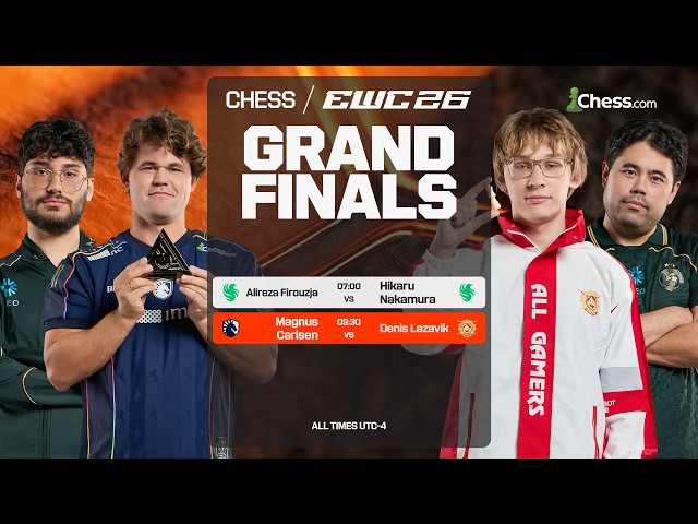 EWC 2026 - CHESS - Magnus v. Denis For The Crown!! Hikaru v. Alireza For 3rd Place! GRAND FINAL
