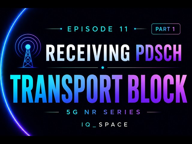 EP11 Part 1 | Receiving PDSCH: Transport Block, Code Blocks & Segmentation