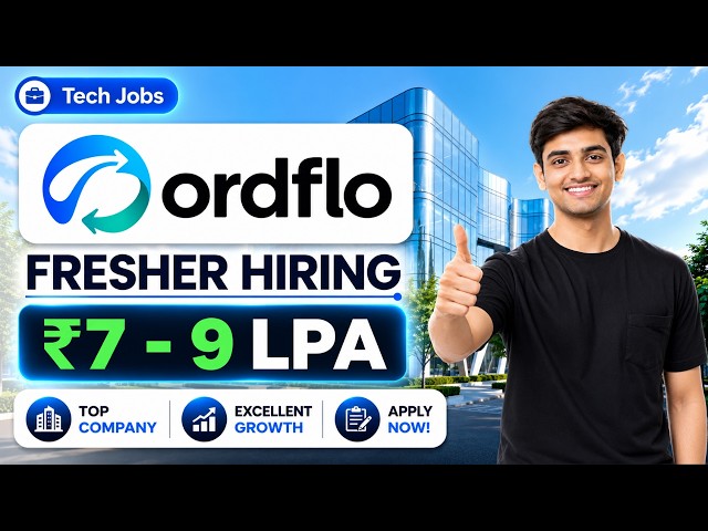 🔥ordflo Off-Campus Hiring | ₹7-9.5 LPA Remote Full Stack Developer + Data Analyst Roles