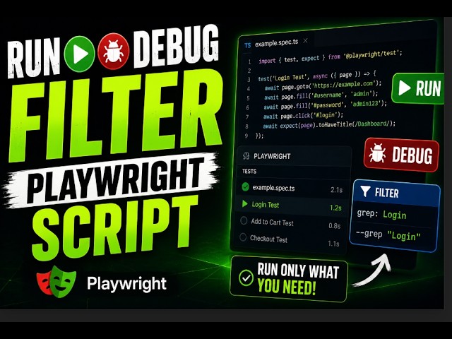 Playwright Run Debug Filter