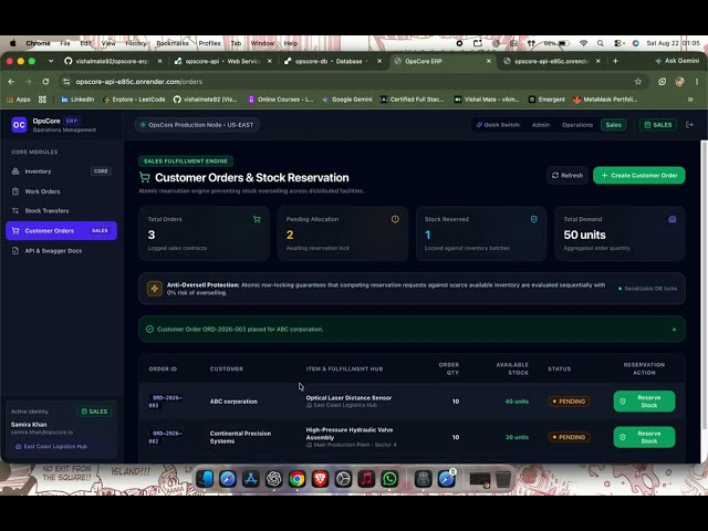 OpsCore ERP — FundsRoom Technical Case Study