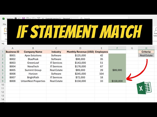 How to Use the IF Function to Pull Data From a Different Column in Excel