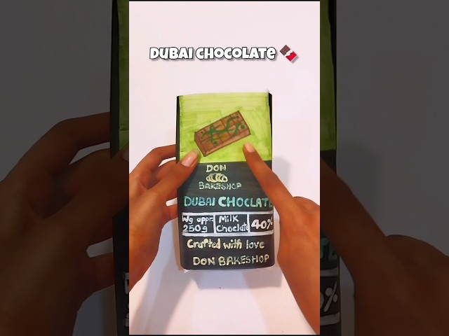 Dubai Chocolate Paper squishy asmr 🍫 #diy #paper #handmade #squishy #cute #asmr #unboxing