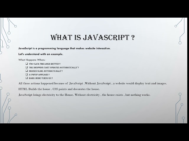 Intro to JavaScript | Javscript 2026