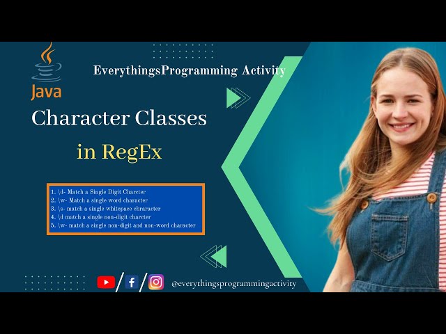 what are character classes in regex || Java Tutorial for beginners