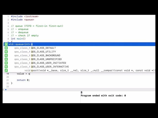 C++ Tutorial: The queue Class