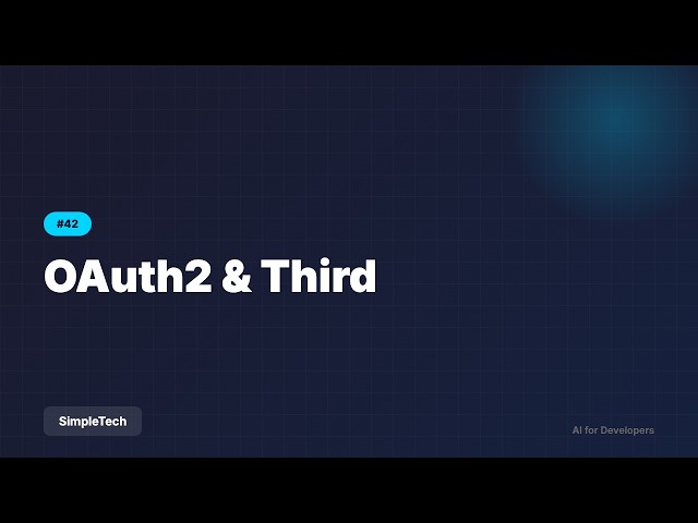 OAuth2 & Third-Party Login - Sign in with Google | Full Stack Development #42