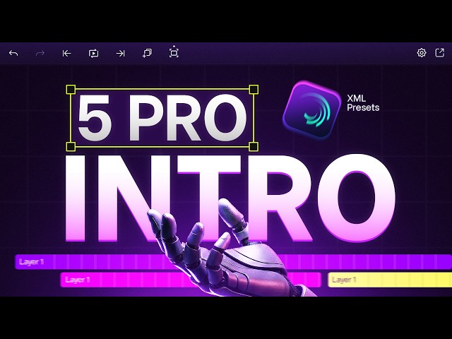 5 Alight Motion Intro Templates (Text & Logo) | Free XML Presets