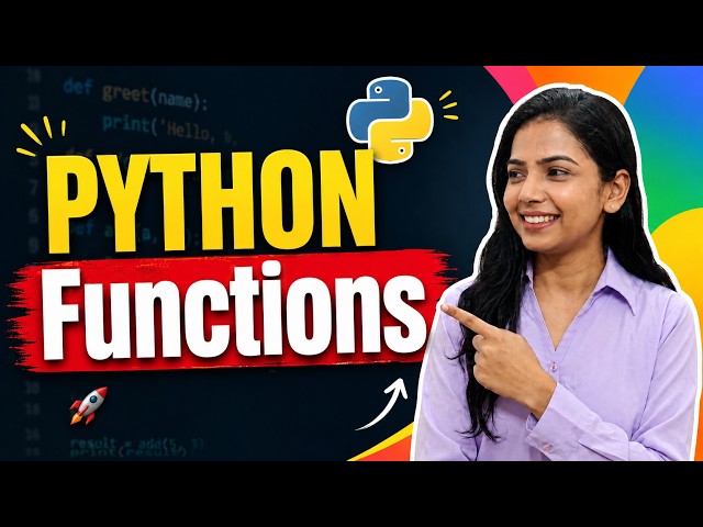 Python for Beginners 2026 | Functions | Euron