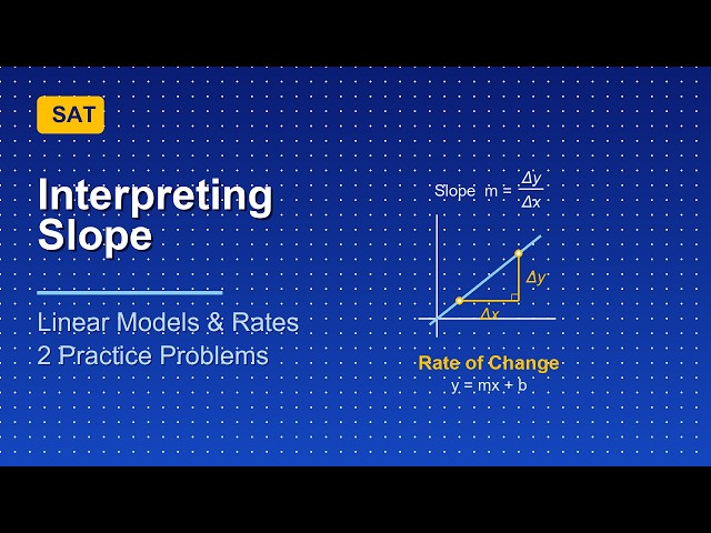 SAT Math Prep: Interpreting Linear Slope in Word Problems