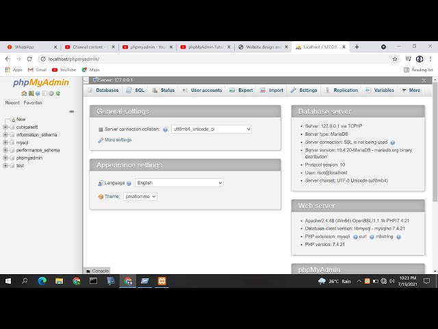 Introduction to PHPMyAdmin|phpMyAdmin Tutorial: Creating Database & Tables | phpMyAdmin Tutorial