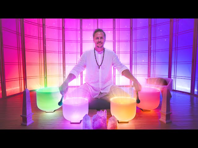 4 CHAKRAS TO BOOST YOUR ENERGY LEVELS  |  432Hz Quartz Crystal Singing Bowl Sound Bath