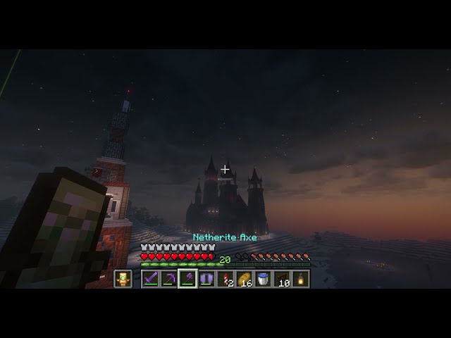 I built a castle/cathedral in Minecraft, a tutorial was used