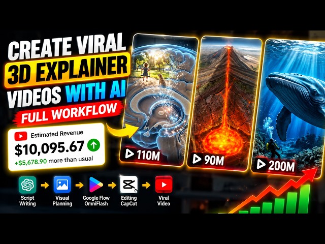 How to Make Viral Faceless 3D Explainer Videos With AI | Full Workflow