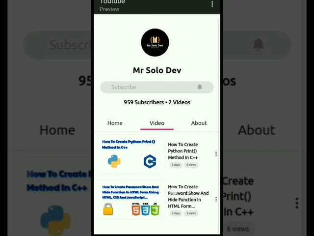 I Created Simple Youtube Clone With HTML, CSS And JavaScript...