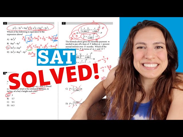 SAT Math Practice Test 1: Step-by-Step Solutions!