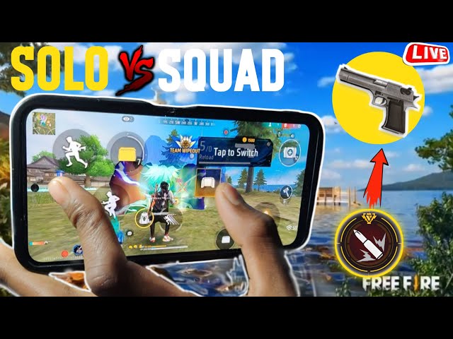 ONE HAND GAMING 💯 SOLO VS SQUAD 💪 POCO X5 📱 BR RANKD 🥰 HAND GAME PLAY ⏯️