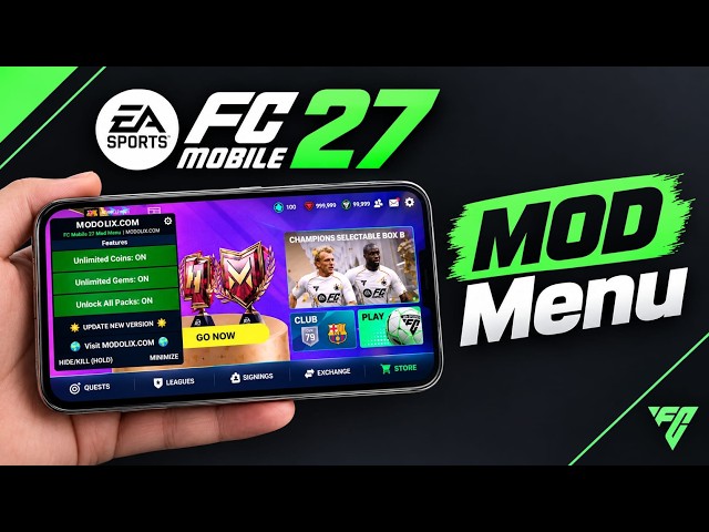 FC Mobile 27 Hack/MOD Menu Apk ✅️ Get Unlimited Coins & FC Points in FC Mobile 27!! (iOS/Android)⚽