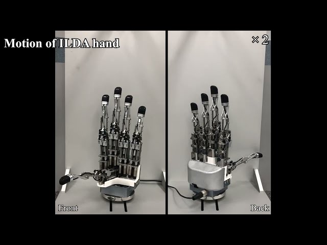 ILDA Robotic Hand: Motion, repeatability , and backdrivability tests.