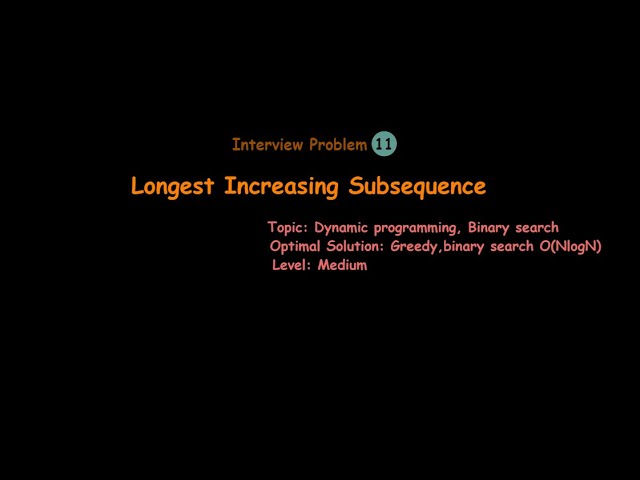 Longest Increasing Subsequence