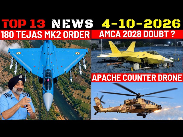 Indian Defence Updates: 180 Tejas Mk2,AMCA 2028 Doubt,FANG-7 Interceptor,Apache Counter-Drone
