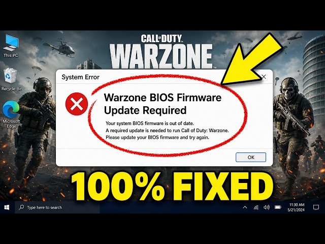 How To Fix Warzone BIOS Firmware Update Required Error