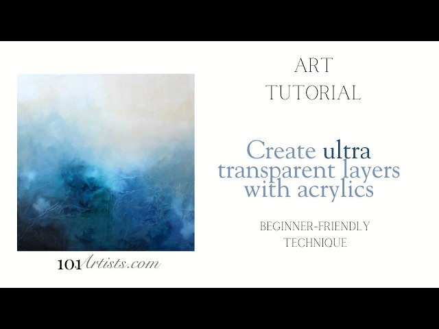 Beginner Art Tutorial: Create Ultra Transparent Layers #acrylicpaintingtutorial #diyart #technique