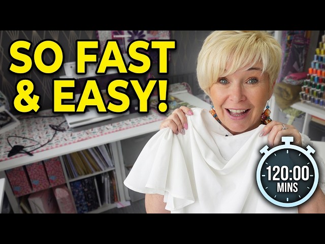 Flutter Sleeve Blouse in 120 Minutes | Sewing Challenge
