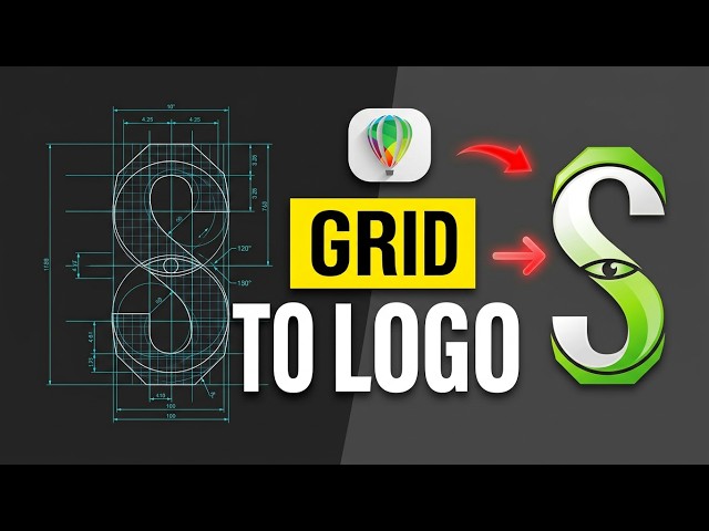 LOGO DESIGN IN CORELDRAW USING GRID | CORELDRAW LOGO TUTORIAL FOR BEGINNERS