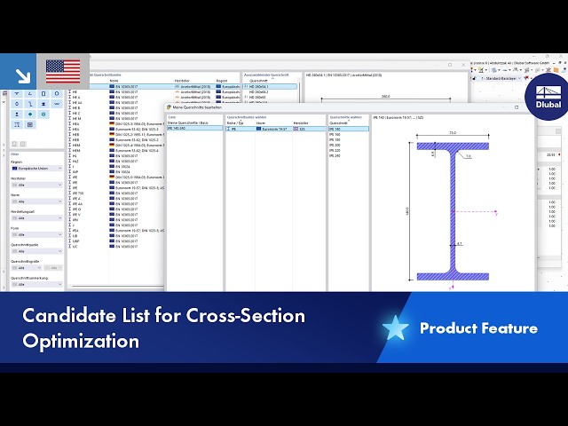 Candidate List for Cross-Section Optimization