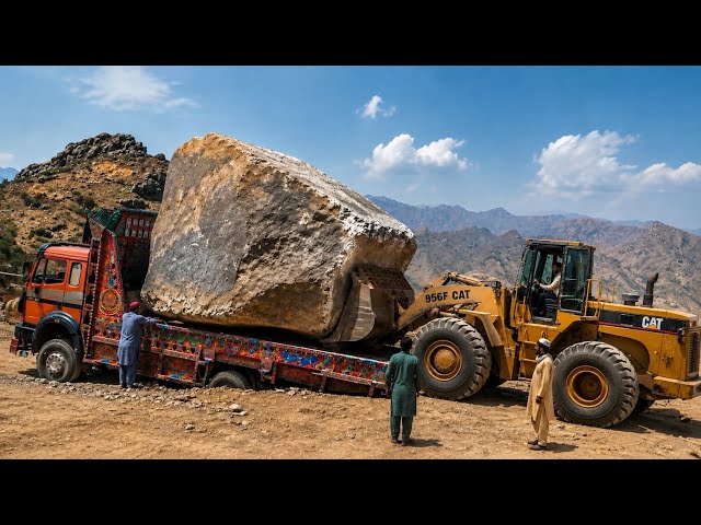 From Mountain Quarry to Marble Factory | Massive Stone Loading & Incredible Truck Transport