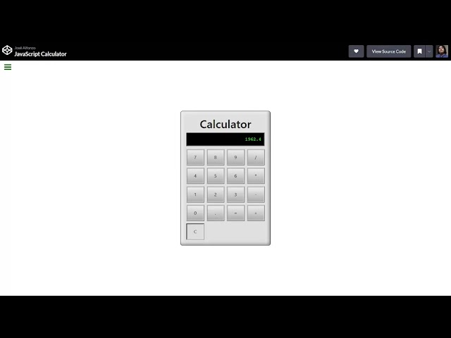 Demo of a calculator made with react