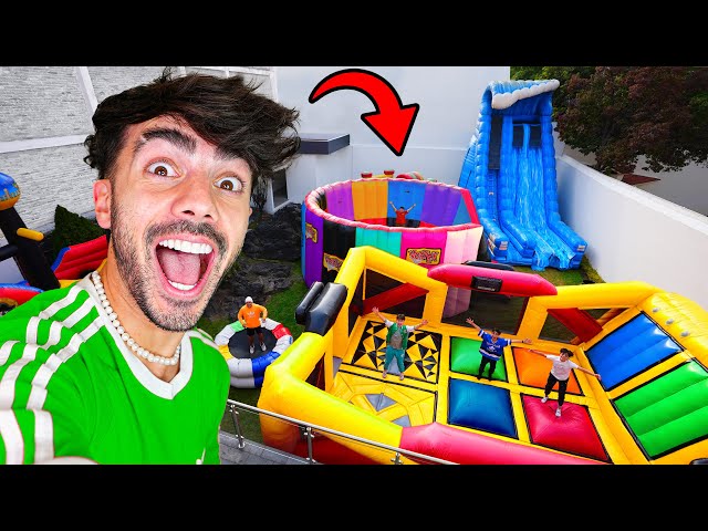 I TURNED MY HOUSE INTO AN INFLATABLE PARK!