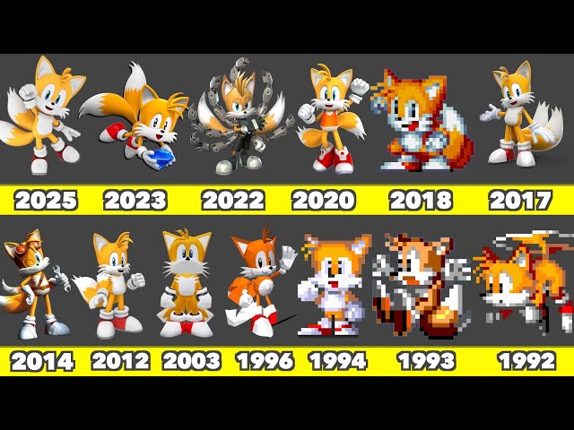 Evolution of Tails Playable Character Game Graphics In SEGA and Nintendo Games (1992-2025)