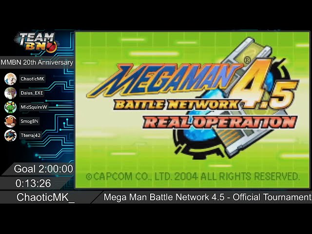 Mega Man Battle Network 4.5 - Official Tournament Speedrun for TeamBN's 600% Marathon!