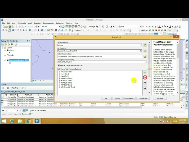 Spatial Join ArcMap ArcGIS