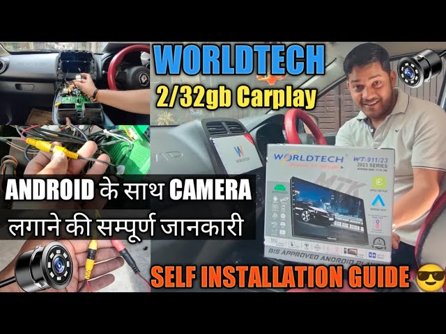Fully Guide Android Stereo with Reverse Camera Installation | Worldtech 2/32gb Stereo with Carplay