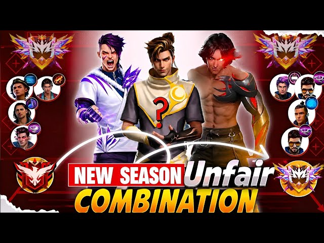 (New Season) Unfair Character Combination | Best Character Combination For BR Rank Push | Best Skill