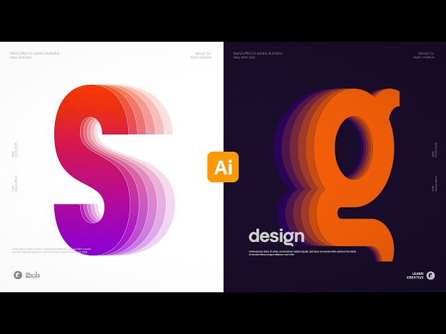 Design Using the Blending Tool in Illustrator | Blending Design Effect | Illustrator Teachings