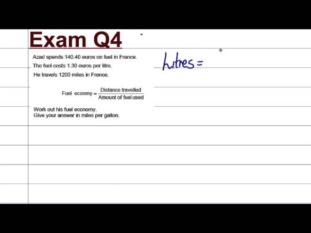 GCSE Maths Revision - Compound Measures (4) - Exam Questions